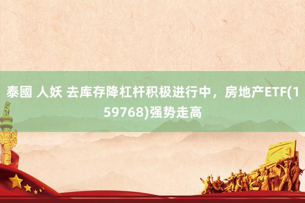 泰國 人妖 去库存降杠杆积极进行中，房地产ETF(159768)强势走高