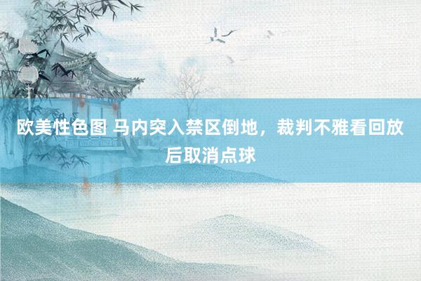 欧美性色图 马内突入禁区倒地，裁判不雅看回放后取消点球